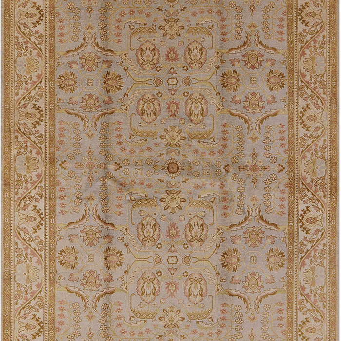 Mid-Century Modern Camel Brown Oriental Rug, urb656