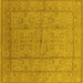 Square Oriental Yellow Industrial Rug, urb656yw