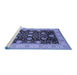 Sideview of Machine Washable Oriental Blue Industrial Rug, wshurb657blu