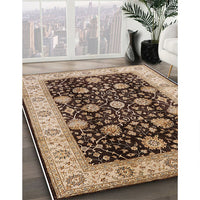 Mid-Century Modern Red Brown Oriental Rug, urb657