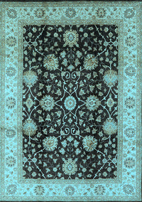 Oriental Light Blue Industrial Rug, urb657lblu