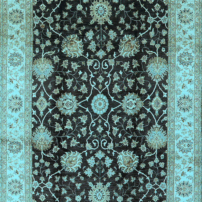 Oriental Light Blue Industrial Rug, urb657lblu