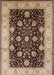 Mid-Century Modern Red Brown Oriental Rug, urb657