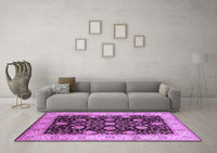 Machine Washable Oriental Purple Industrial Rug, wshurb657pur