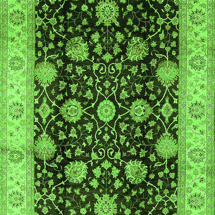 Machine Washable Oriental Green Industrial Area Rugs, wshurb657grn