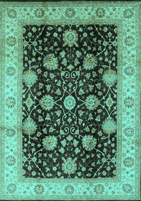 Oriental Turquoise Industrial Rug, urb657turq