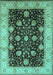 Oriental Turquoise Industrial Rug, urb657turq