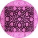 Round Oriental Pink Industrial Rug, urb657pnk