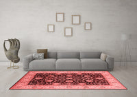 Machine Washable Oriental Red Industrial Rug, wshurb657red