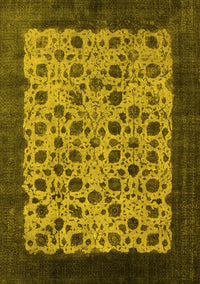 Oriental Yellow Industrial Rug, urb658yw