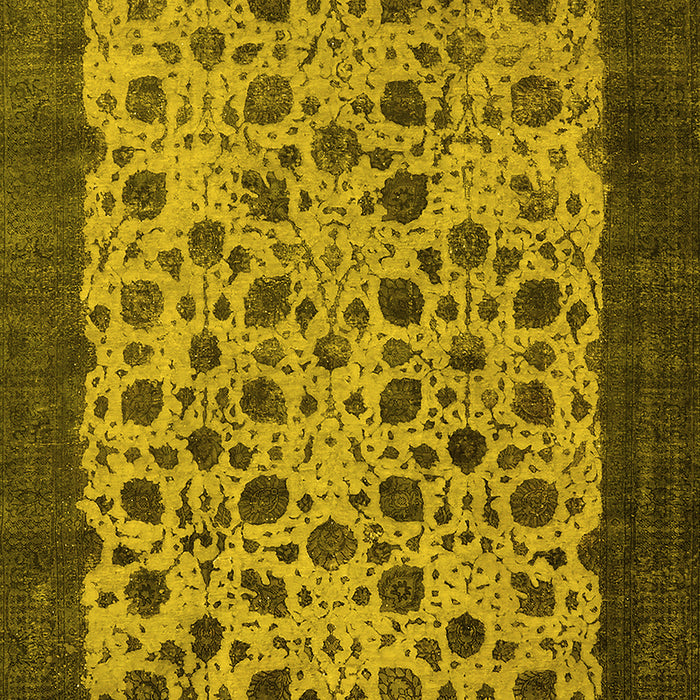 Oriental Yellow Industrial Rug, urb658yw