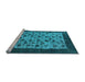 Sideview of Machine Washable Oriental Light Blue Industrial Rug, wshurb658lblu