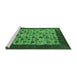 Sideview of Machine Washable Oriental Emerald Green Industrial Area Rugs, wshurb658emgrn