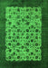 Machine Washable Oriental Green Industrial Area Rugs, wshurb658grn