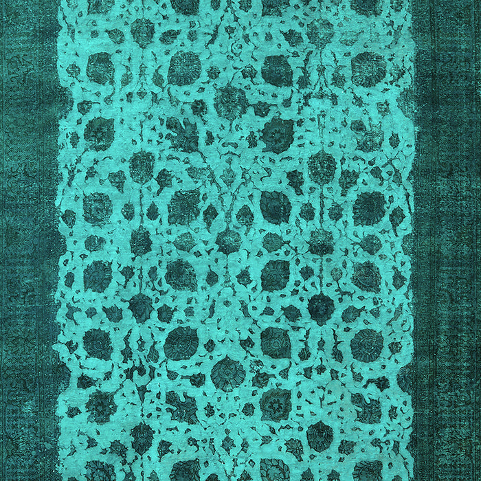 Oriental Turquoise Industrial Rug, urb658turq
