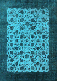 Oriental Light Blue Industrial Rug, urb658lblu