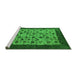 Sideview of Machine Washable Oriental Green Industrial Area Rugs, wshurb658grn