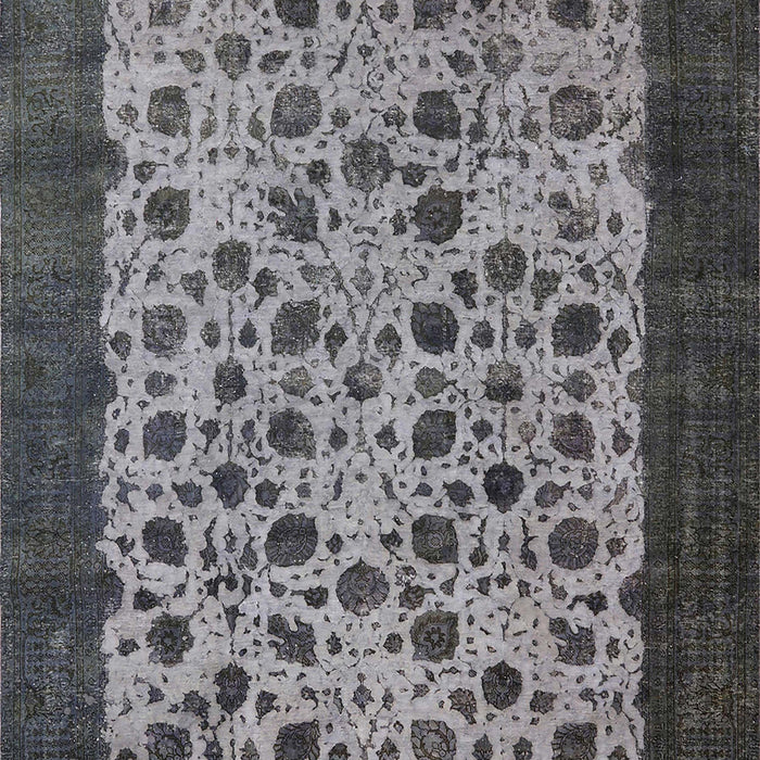 Mid-Century Modern Gunmetal Gray Oriental Rug, urb658