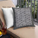 Front View of Mid-Century Modern Urban Square Gunmetal Gray Throw Pillow, 18 inch by 18 inch, pwurb658