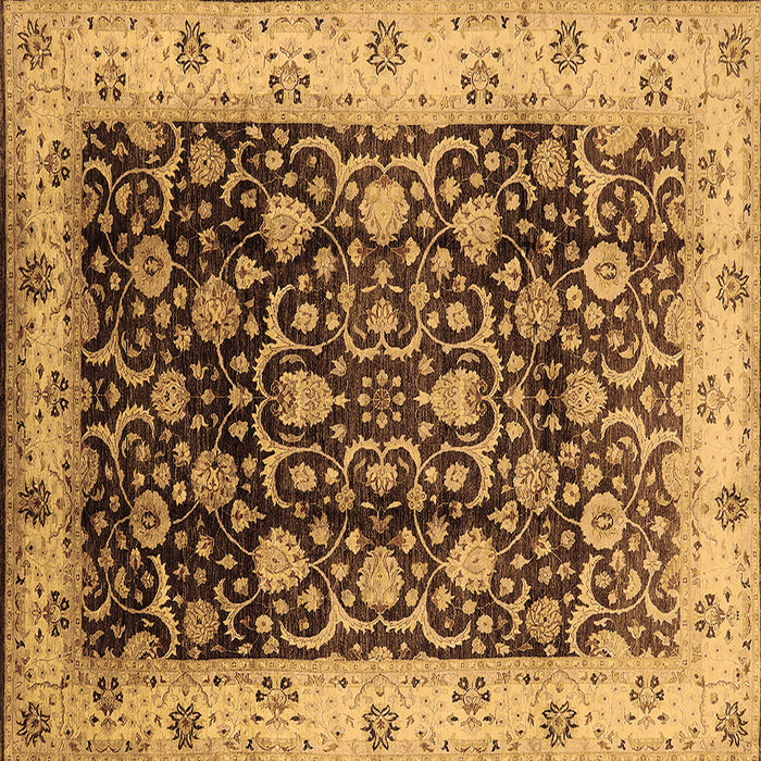 Square Oriental Brown Industrial Rug, urb659brn