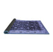 Sideview of Oriental Blue Industrial Rug, urb659blu