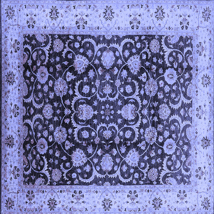 Square Oriental Blue Industrial Rug, urb659blu