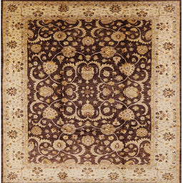 Square Machine Washable Industrial Modern Red Brown Rug, wshurb659