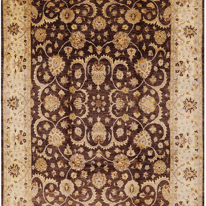 Mid-Century Modern Red Brown Oriental Rug, urb659
