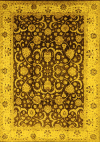 Oriental Yellow Industrial Rug, urb659yw