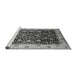 Sideview of Machine Washable Oriental Gray Industrial Rug, wshurb659gry