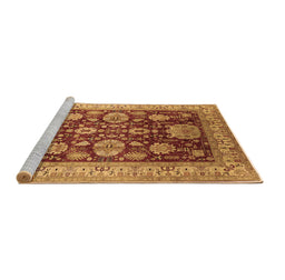 Sideview of Machine Washable Oriental Brown Industrial Rug, wshurb660brn