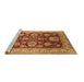 Sideview of Machine Washable Oriental Brown Industrial Rug, wshurb660brn