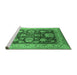 Sideview of Machine Washable Oriental Emerald Green Industrial Area Rugs, wshurb660emgrn