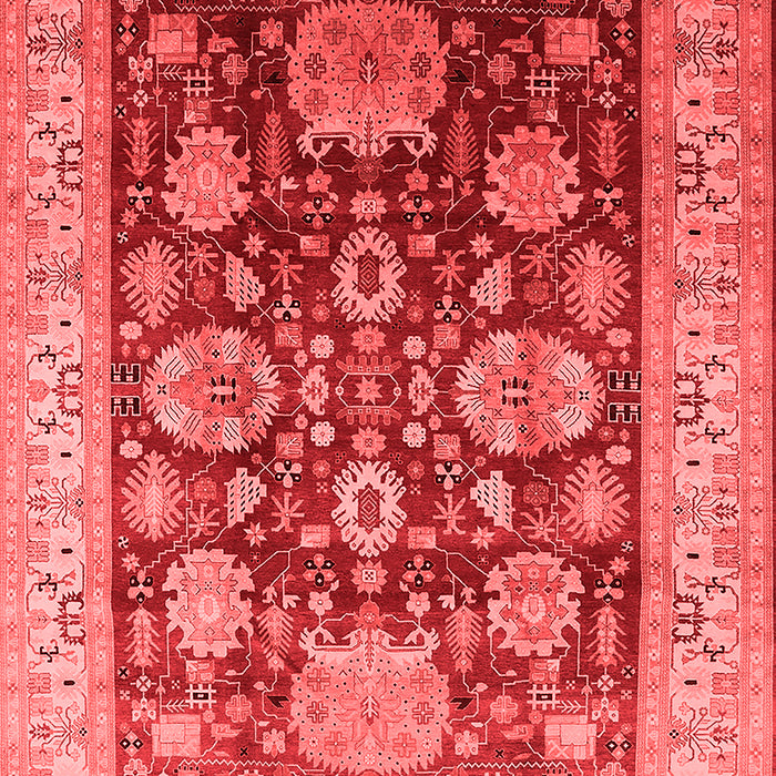 Machine Washable Oriental Red Industrial Rug, wshurb660red