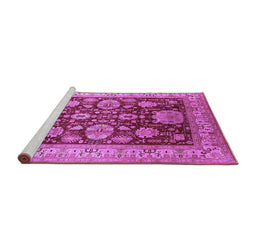Sideview of Machine Washable Oriental Purple Industrial Area Rugs, wshurb660pur