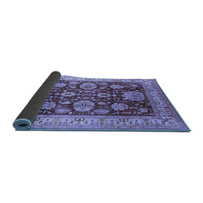 Sideview of Oriental Blue Industrial Rug, urb660blu