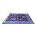 Sideview of Machine Washable Oriental Blue Industrial Rug, wshurb660blu