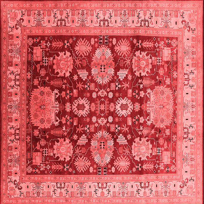 Machine Washable Oriental Red Industrial Rug, wshurb660red
