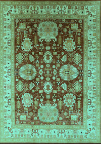 Oriental Turquoise Industrial Rug, urb660turq