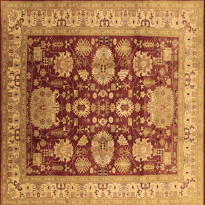 Square Oriental Brown Industrial Rug, urb660brn