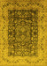 Machine Washable Oriental Yellow Industrial Rug, wshurb661yw