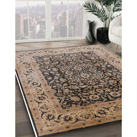 Mid-Century Modern Coffee Brown Oriental Rug, urb661