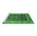 Sideview of Machine Washable Oriental Emerald Green Industrial Area Rugs, wshurb661emgrn