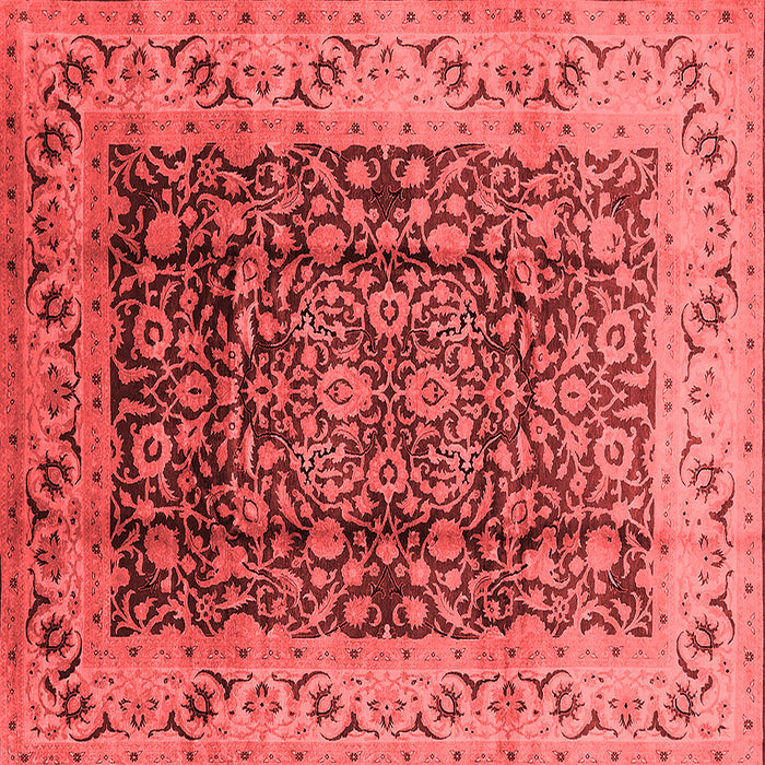 Machine Washable Oriental Red Industrial Rug, wshurb661red