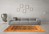 Machine Washable Oriental Orange Industrial Rug, wshurb661org