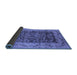 Sideview of Oriental Blue Industrial Rug, urb661blu