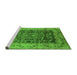 Sideview of Machine Washable Oriental Green Industrial Area Rugs, wshurb661grn