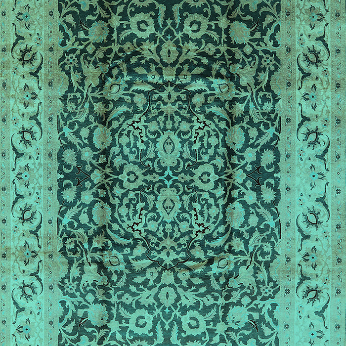 Oriental Turquoise Industrial Rug, urb661turq