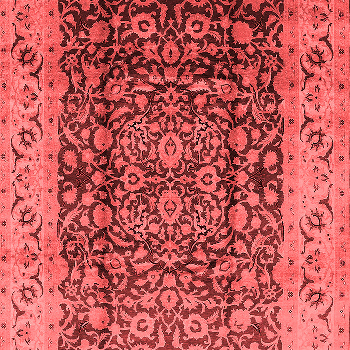 Machine Washable Oriental Red Industrial Rug, wshurb661red