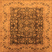 Square Oriental Orange Industrial Rug, urb661org